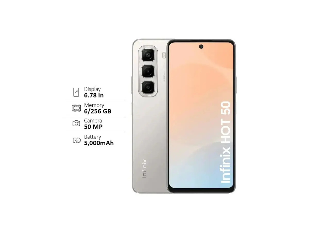 Infinix Hot 50 Dual SIM 6GB RAM 256GB –6.78” FHD+ Display, 50MP Camera Infinix Hot 50 Dual SIM 6GB RAM 256GB –6.78” FHD+ Display, 50MP Camera